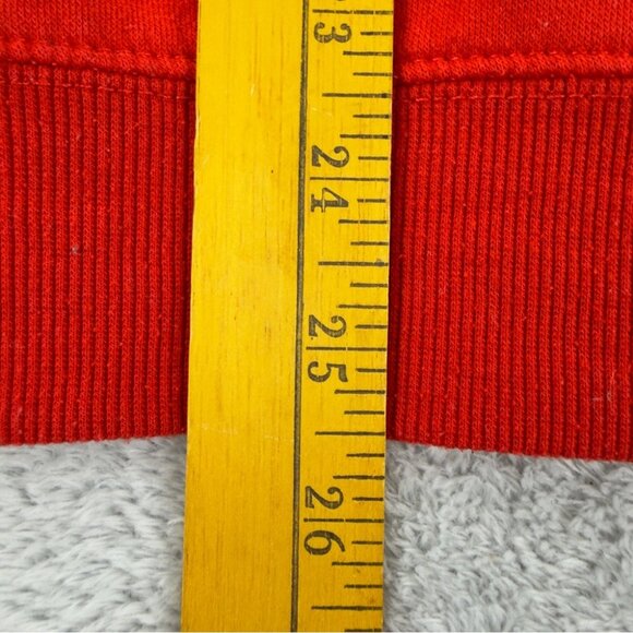 Nike Rework Men's Size Large Red/Black Fleece Lined Crewneck Long Sleeve Sweater - Picture 8 of 8